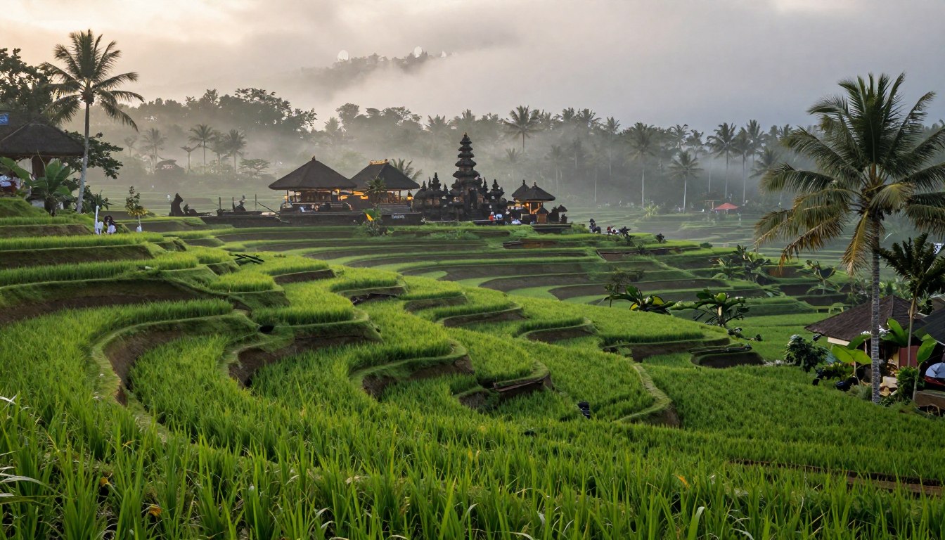 Terase de orez în Bali, Indonezia, destinație exotică din top 5 țări de vizitat în luna de miere